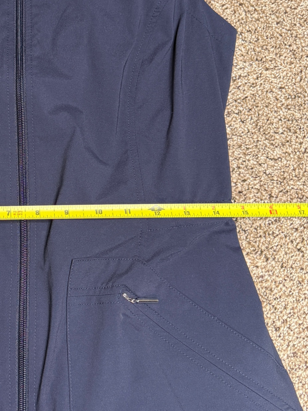 Anatomie Vest Delaney Navy Zip Front Collar Pockets Polyamide Blend NWT Size XS - Picture 11 of 13